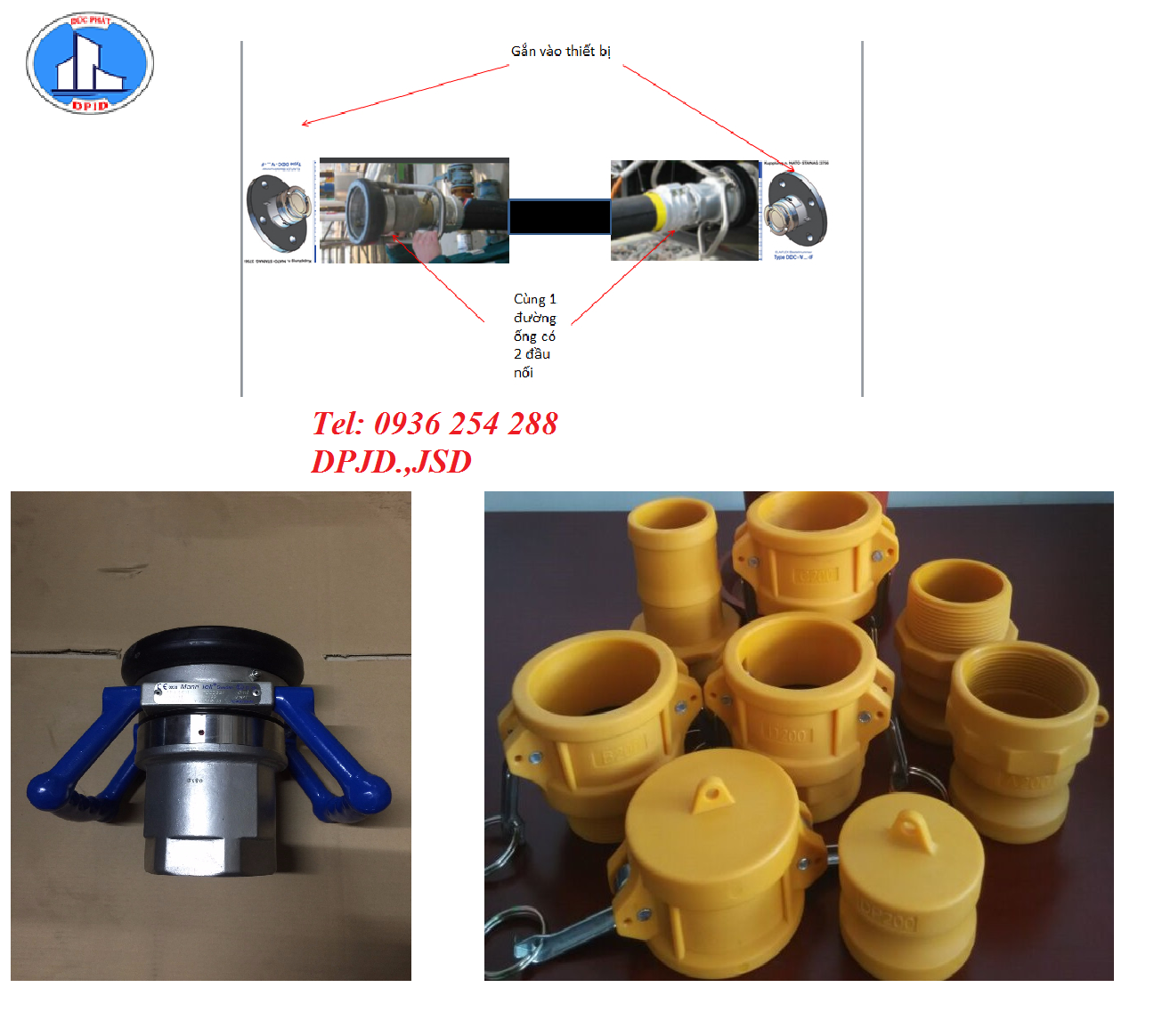 Khớp nối ngắt kết nối nhanh hóa chất, xăng dầu