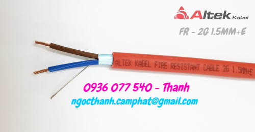 Cáp chống cháy 2x1.5 mm2 - Fire resistant cable 2G 1.5MM + E