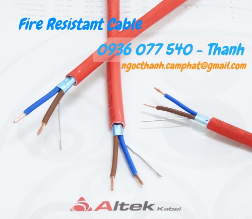 Cáp chống cháy 2x1.5 mm2 - Fire resistant cable 2G 1.5MM + E