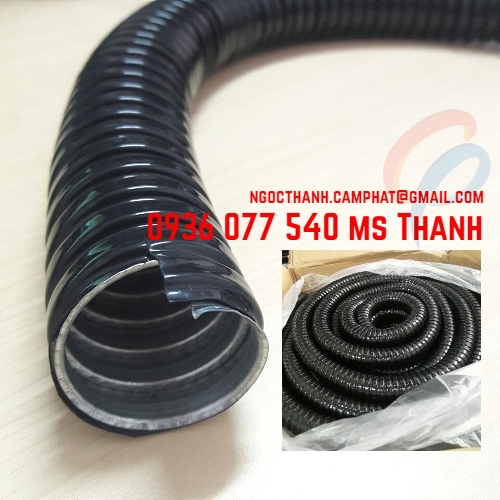 Ống ruột gà lõi thép bọc nhựa - Ống kẽm đàn hồi bọc nhựa phi 2'