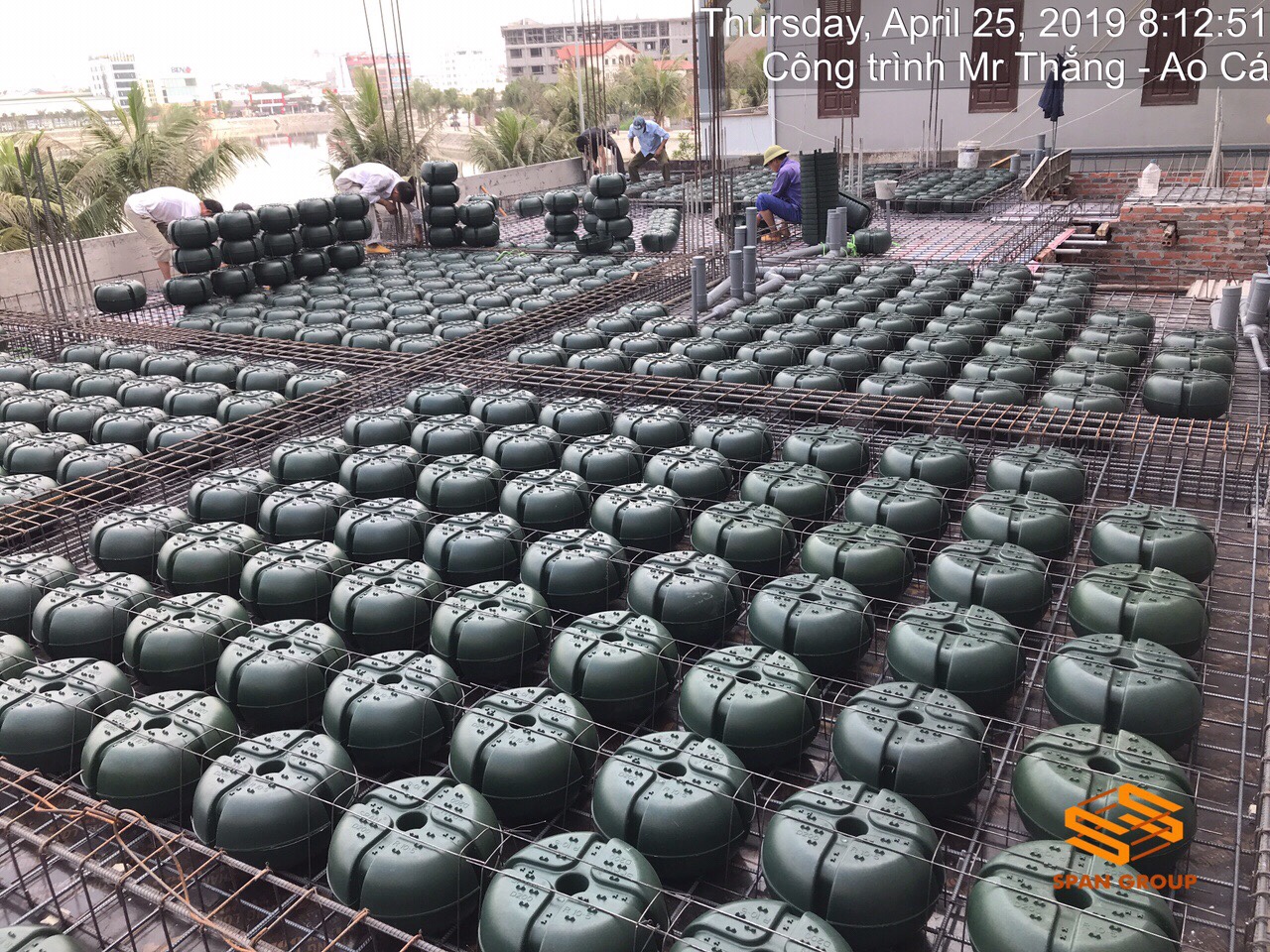 Vật liệu xây dựng sàn rỗng không dầm Span