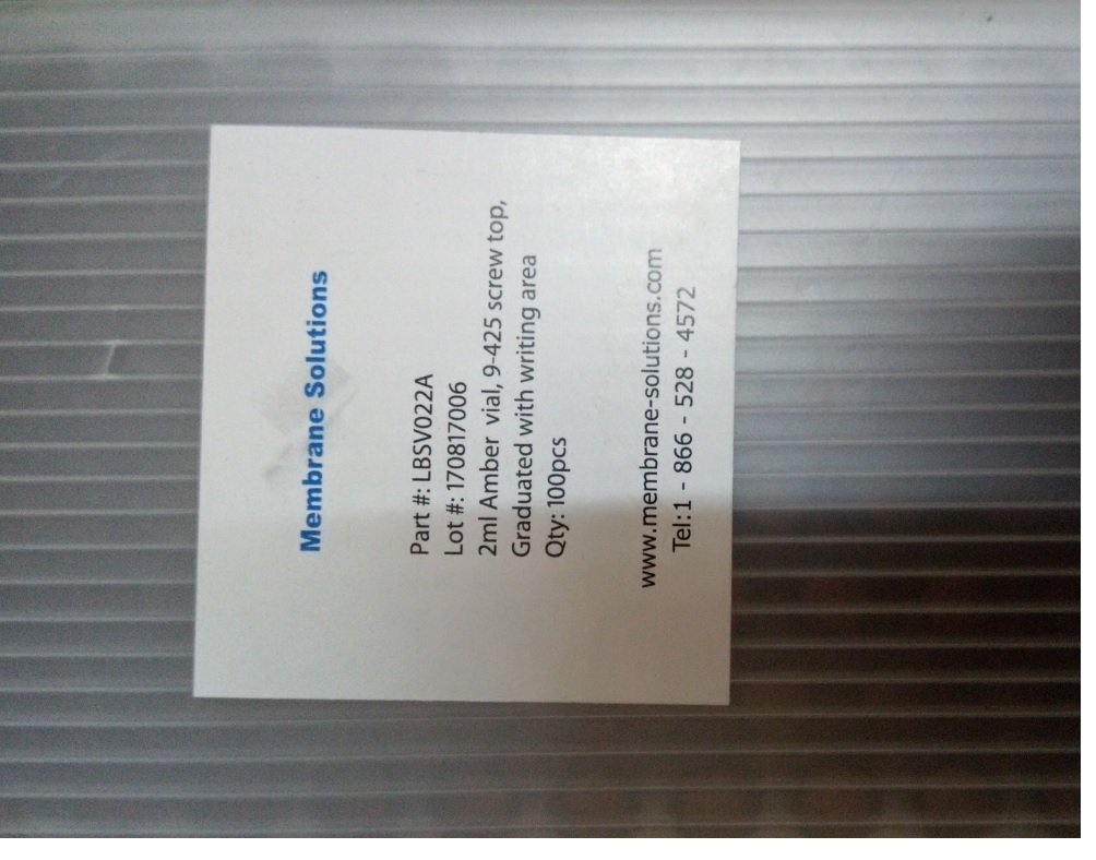 Thiết bị hãng MEMBRANE SOLUTIONS (Lọ VIAL - Lọc - Bể cách thủy- Tủ sấy)